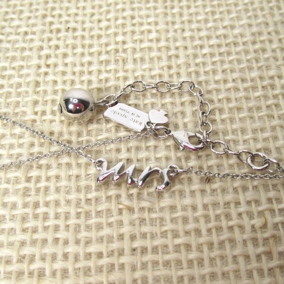 Kate Spade Silver "Say Yes" Mrs. Necklace - Picture 4 of 11